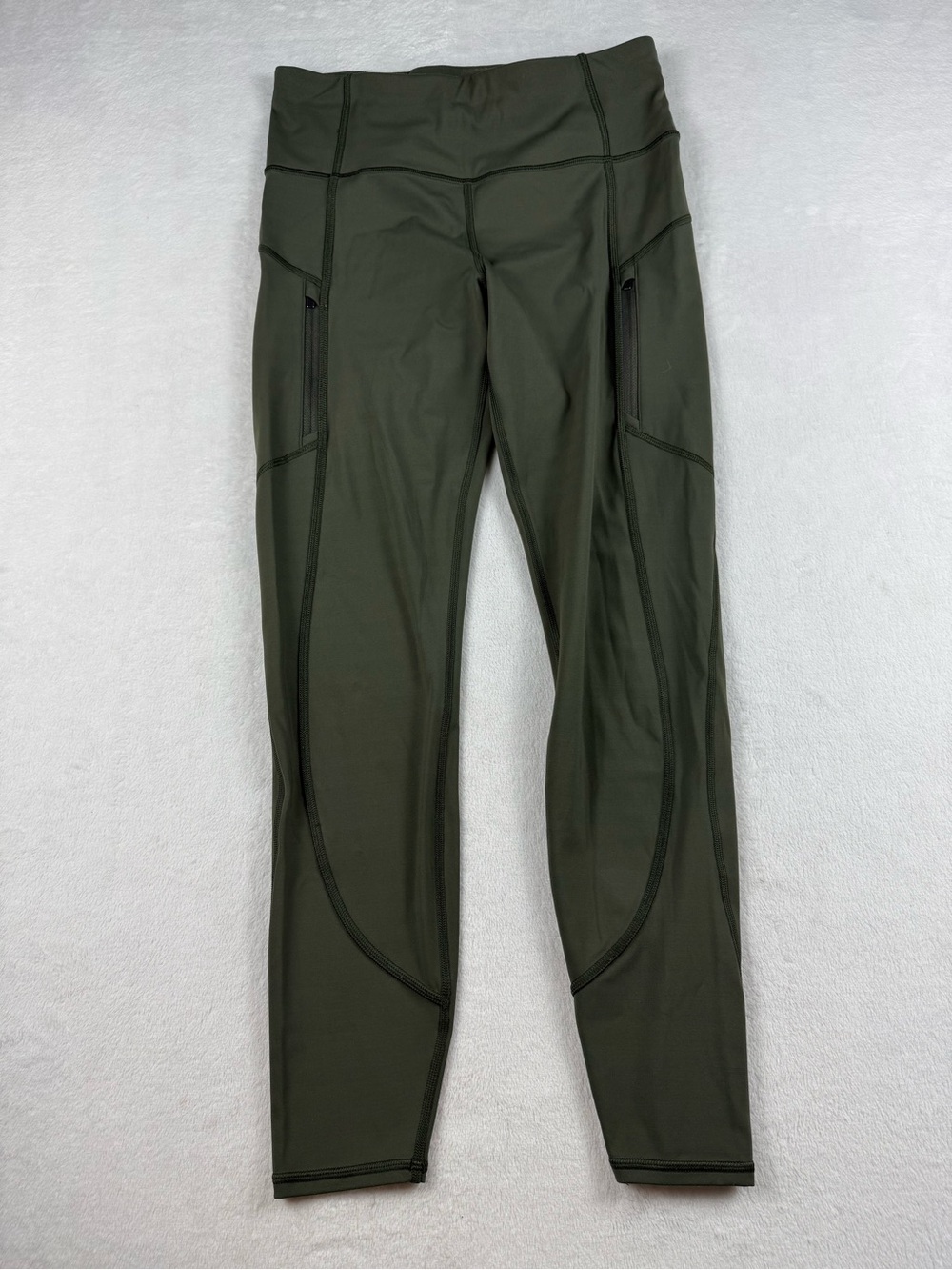 Athleta Rainier High-Rise Performance Leggings in Olive Green Women's Small
